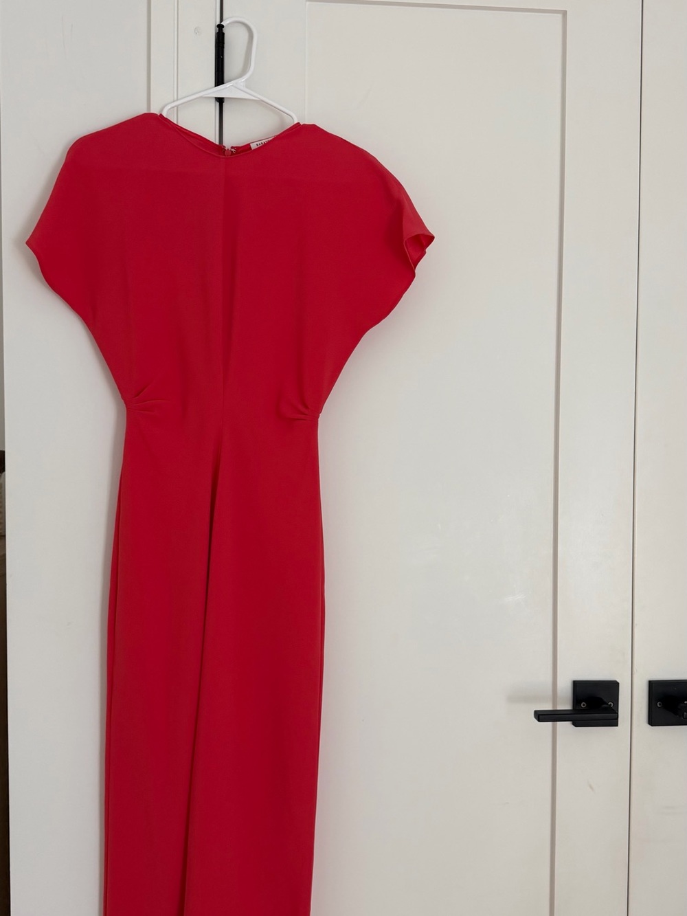 Babaton Red Maxi Dress with Dolman Sleeves
